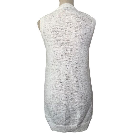 Theory - Meenaly Sleeveless Loose Knit Sweater in Ivory Size Medium - Picture 5 of 13